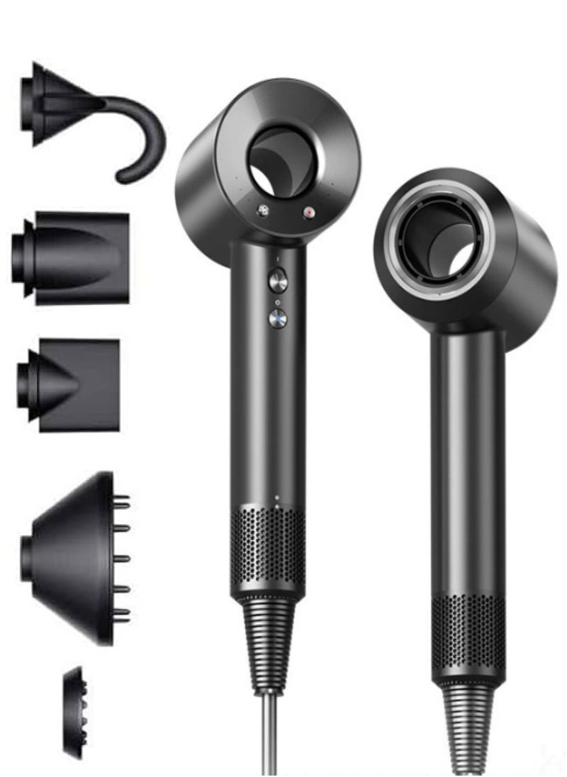 Changli - Professional Brushless, Portable Blow Dryer Fast Drying for Salon Look 1600W, 3 Speed,4 Heat Settings with 5 Magnetic attachments for Quick Drying and efficient Styling - Image 1