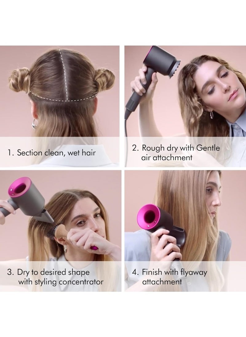 Changli - Professional Brushless, Portable Blow Dryer Fast Drying for Salon Look 1600W, 3 Speed,4 Heat Settings with 5 Magnetic attachments for Quick Drying and efficient Styling - Image 1