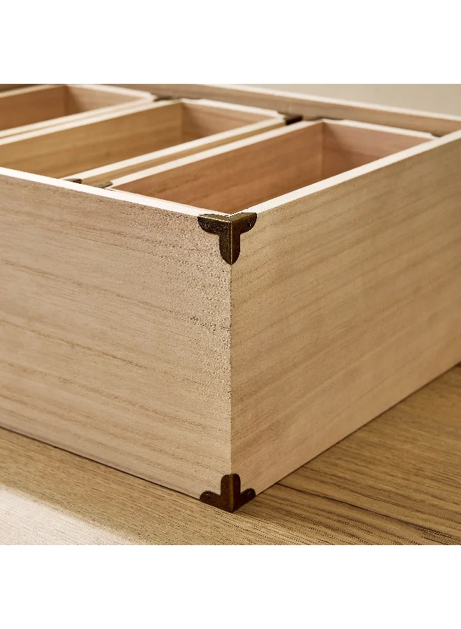 Home Box Paulownia 4-Piece Wooden Box Set