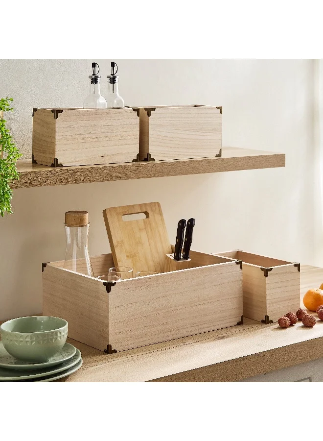 Home Box Paulownia 4-Piece Wooden Box Set