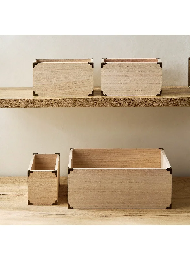 Home Box Paulownia 4-Piece Wooden Box Set