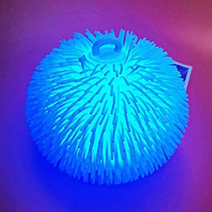 Sunisfa TPR Stress Relief Ball Shiny Elastic Puffer for Children and Adults, Reduce Anxiety and Increase , Ideal for Add ADHD, Autism, with Hook for Swinging (20x20 cm) - Image 5
