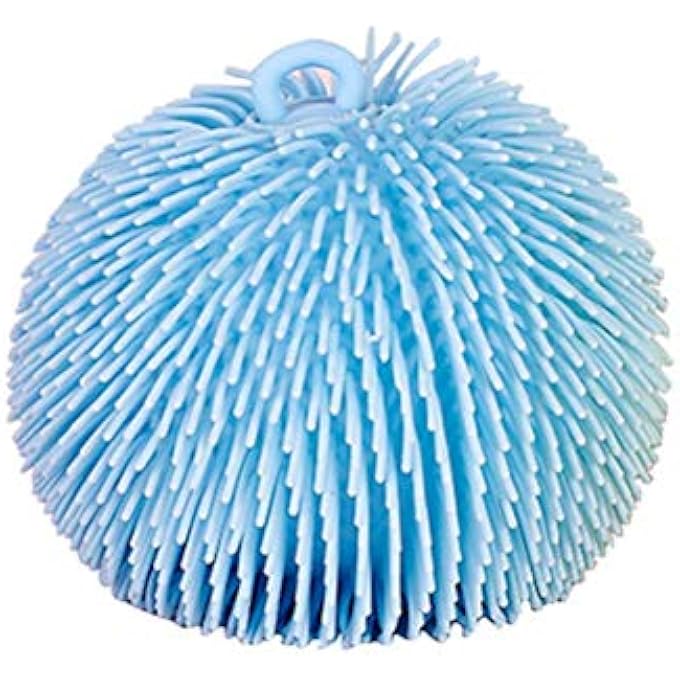 Sunisfa TPR Stress Relief Ball Shiny Elastic Puffer for Children and Adults, Reduce Anxiety and Increase , Ideal for Add ADHD, Autism, with Hook for Swinging (20x20 cm) - Image 1