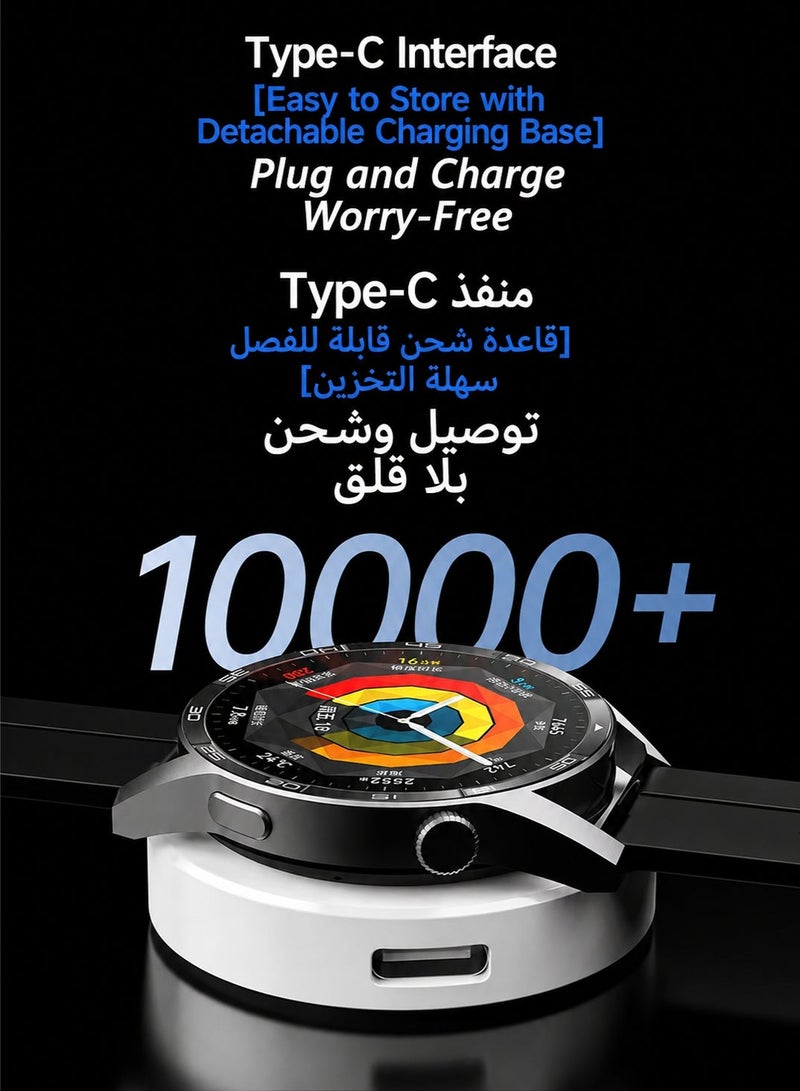 Zoekey Huawei Watch Smart Charger Magnetic Wireless Charger USB A To USB C 1M Charging Cable Compatible With GT6 GT6 Pro GT5 GT5 Pro GT4 GT3 GT2 Pro Watch 4 Watch 3 Ultimate Cyber Portable Replacement Charger For Home Office Travel Stable Daily Charging - Image 2