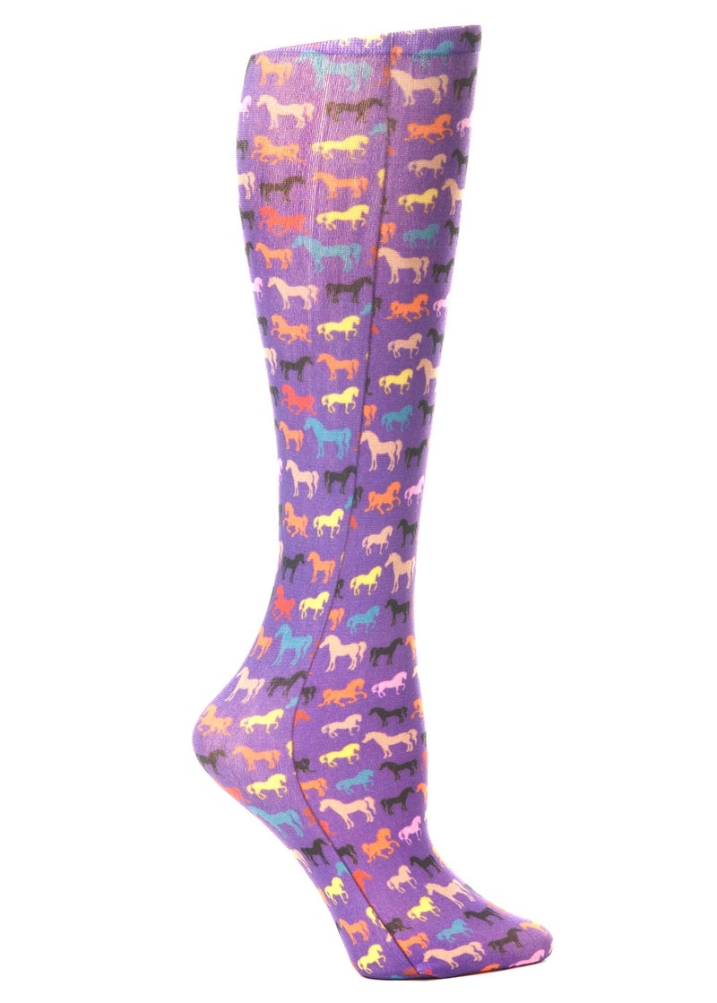 Celeste Stein Therapeutic Compression Socks Multi Horses 815 mmhg 6 Ounce