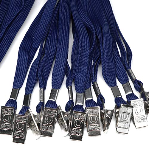 Ollain Badge Lanyards Neck Bulk Cruise Lanyards Lanyard with Clip for ID Card Name Tags Badge Holders (Navy Blue, 100 Pack) - Image 2