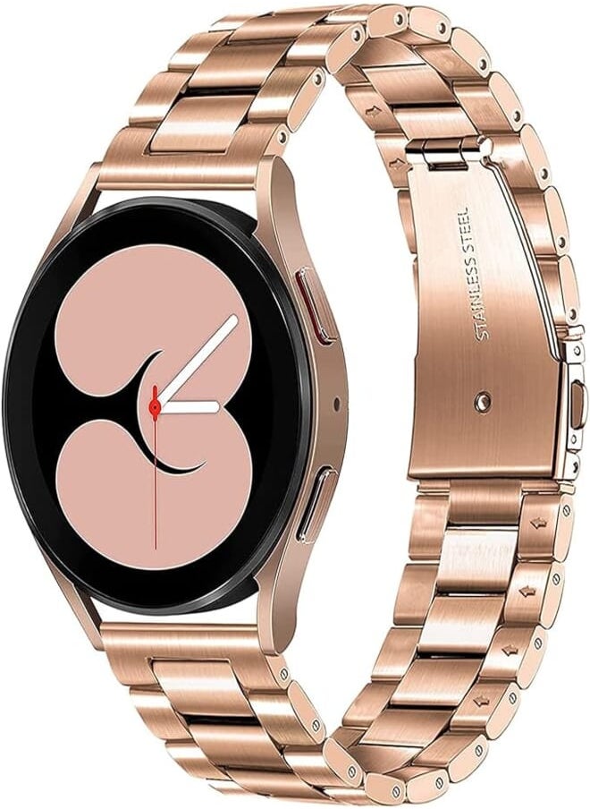 OTOPO - Galaxy Watch 5/4 Bands 40mm 44mm,Watch 5 Pro Band, Galaxy Watch 4 Classic Bands, OTOPO 20mm Metal Stainless Steel Straps Replacement Bracelet for Samsung Galaxy Watch 5/5 Pro Rose Gold - Image 1