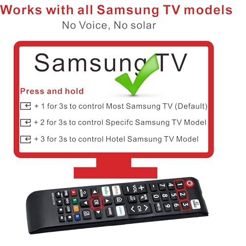 B BraiNice Replacement for Samsung Remote Control 2025-2001, Pack of 2 Remotes for Samsung Smart TV, Hotel Specific Model, Control para tv Smart remoto - Image 2