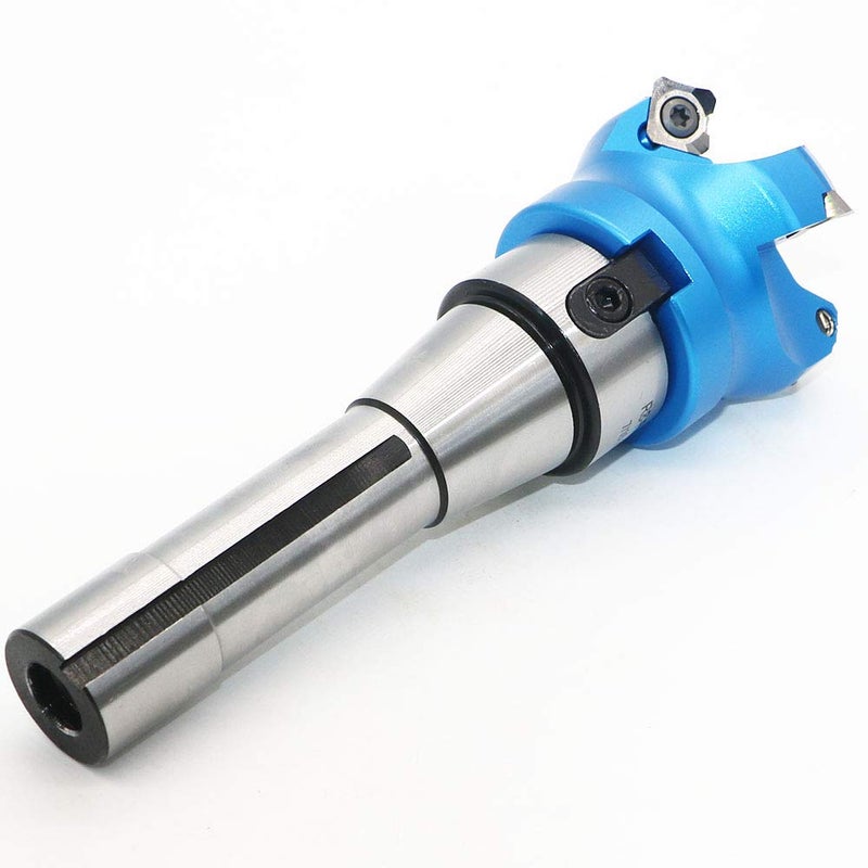 LingGan 2 Inch Face Milling Cutter Aluminum KM12 50MM CNC End Milling Cutter Holder + R8-FMB22 Shank Face Shell Mill Arbor + 4pcs SEHT1204 Carbide Inserts + 8mm Hexagon Wrench + T20 Wrench CNC Machine Tools - Image 3