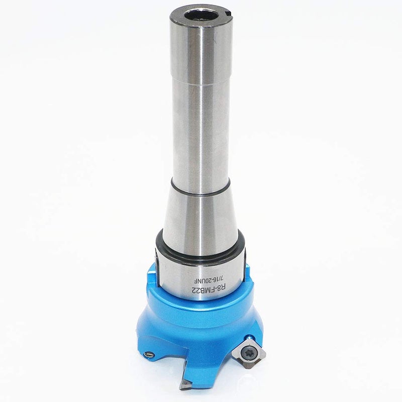 LingGan 2 Inch Face Milling Cutter Aluminum KM12 50MM CNC End Milling Cutter Holder + R8-FMB22 Shank Face Shell Mill Arbor + 4pcs SEHT1204 Carbide Inserts + 8mm Hexagon Wrench + T20 Wrench CNC Machine Tools - Image 5