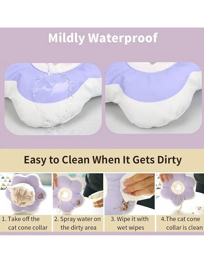 Happy D Cat Cone Collar Waterproof and Soft Cone Collars for Cat Wound Healing Protective Cone After Surgery Elizabethan Collars for Kitten Pets S - Image 3