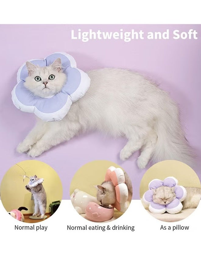 Happy D Cat Cone Collar Waterproof and Soft Cone Collars for Cat Wound Healing Protective Cone After Surgery Elizabethan Collars for Kitten Pets S - Image 2