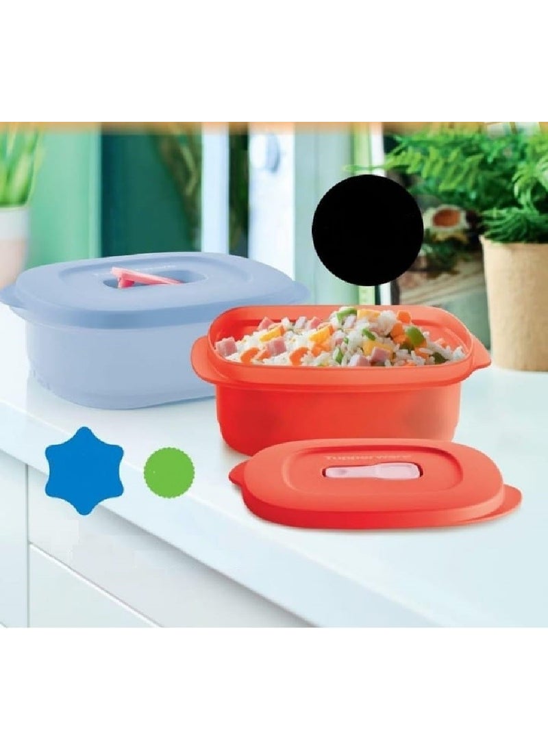 Tupperware Micro Bowl 2-Piece Microwave Oven Heating Nutrition Container Hsgl  - Image 4