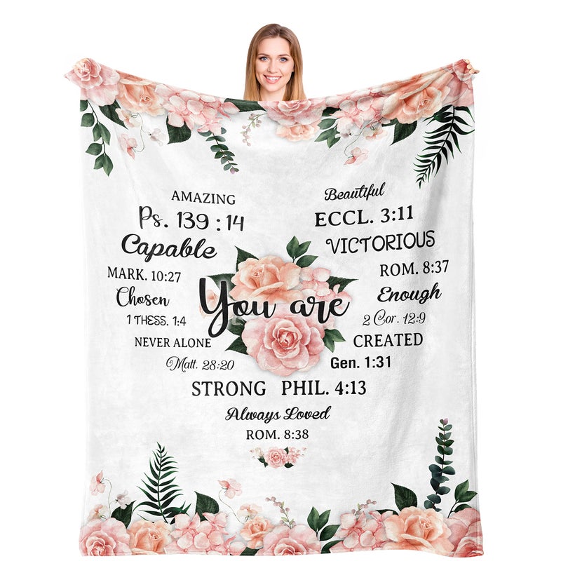 kituzol Christian Gifts for Women Religious Gifts Catholic Gifts Inspirational Gifts God Christmas Spiritual Gifts Blanket 50X 60