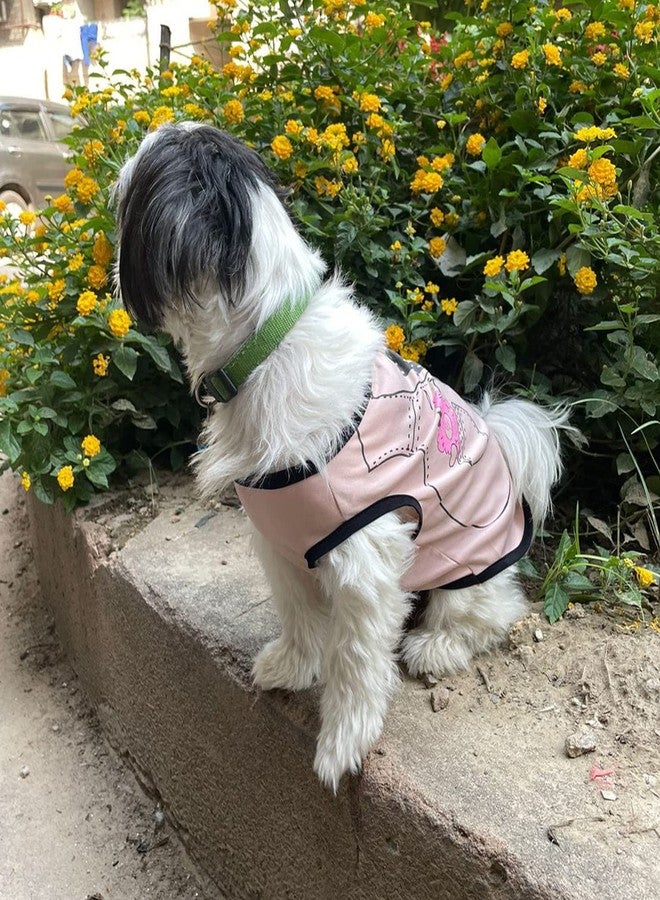 Lulala Polyester Cute Puppy Shirts - Soft Summer Pet Dog & Cat Clothing (Pink, 18 INCH) - Image 2