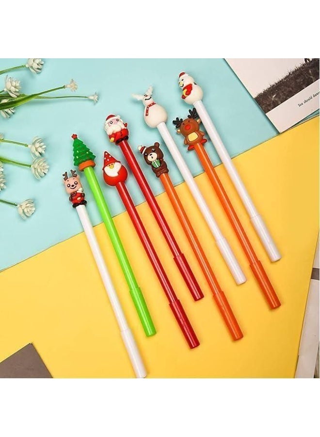 40 Pieces Christmas Pens, Kawaii Rollerball Pens with Black Gel Ink for Office, School and Home Supplies, Christmas Gifts for Boys and Girls (8 Styles - Christmas Tree, Snowman, Reindeer, Santa Claus) (40) - Image 2