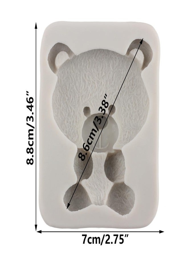 MINFEIDMS Teddy Bear Fondant Silicone Molds Bear Silicone Molds For Cake Decoration Cupcake Topper Candy Chocolate Gum Paste Polymer Clay - Image 2