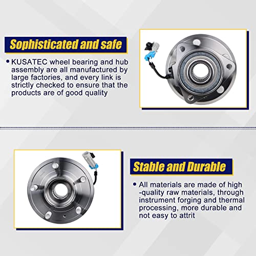 KUSATEC 513276 Front Wheel Bearing and Hub Assembly Fit for Chevy Equinox 07-09/ Captiva Sport 12-15, Saturn Vue 08-10, 07-09 Pontiac Torrent/Suzuki XL-7, 5 Lug w/ABS - Image 4