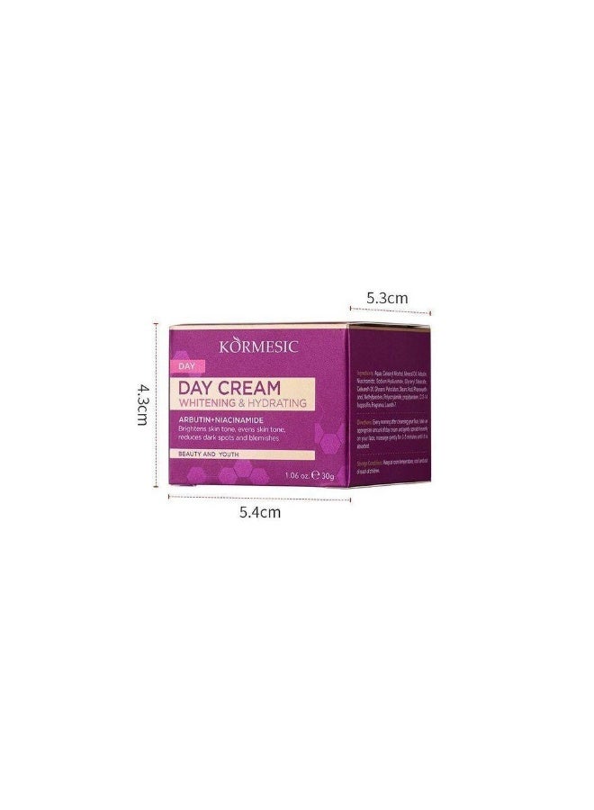 Kormesic Day Cream Whitening and Hydrating Cream Arbutin Niacinamide Brighten Skin Face Cream Anti Wrinkle Firming Repair Day Cream Moisturizing Hydration Cream Arbutin Day Cream Nourishing Cream 30g - Image 4