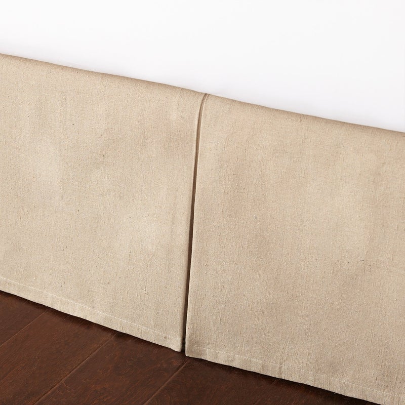 Levtex Home King Size Faux Linen Dust Ruffle, 16-inch Drop with Box Pleat - Image 2