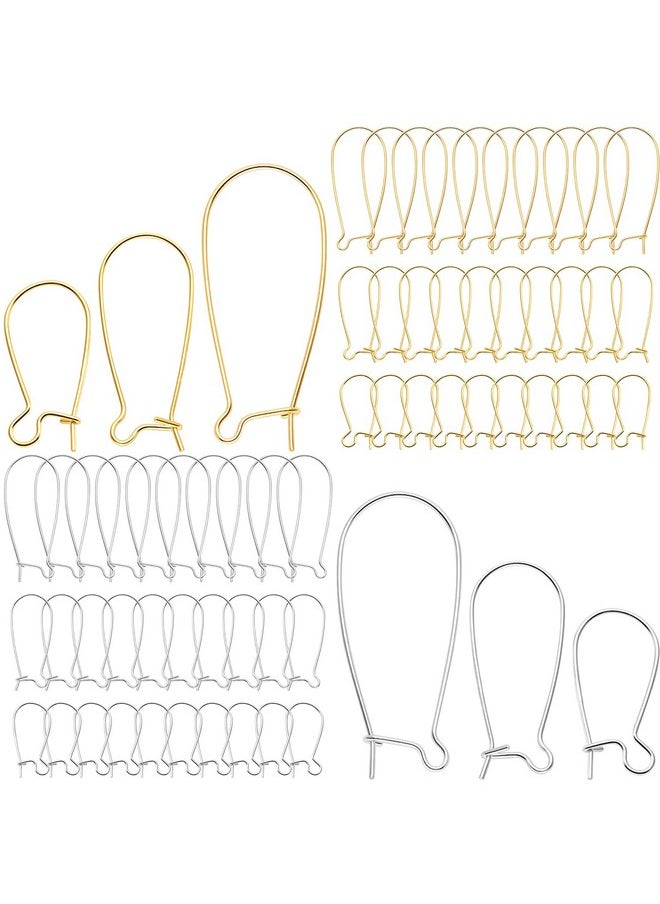 URSMART Ear Wire Hooks,300Pcs Earring Hooks Dangle Earring Kidney Ear Wires Earring Teardrop Ear Wire For Diy Jewelry Making  - Image 1