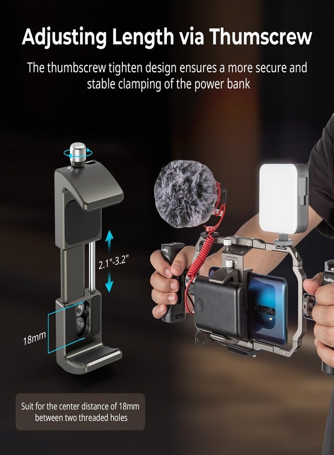 SmallRig Power Bank Holder, Power Bank Clamp Mount for Camera, Compatible with Width Range 2.1"-3.3" and Thickness Range 0.6"-1" Power Banks2790 - Image 3