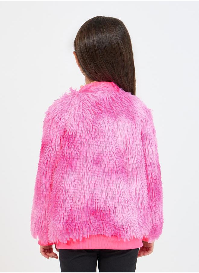 Styli - Faux Fur Open Front Jacket - Image 1