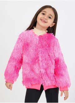 Faux Fur Open Front Jacket