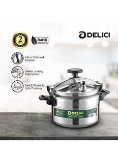 DELICI 11 LiterLiters Aluminum Pressure Cooker Pressure Pot Arabic Cooker Silver-DPC 11A 11 Liter Silver 11 Liter  - Image 3