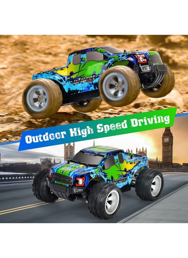 Double E - Ford Raptor F150 Remote Control Car 20Km/H 4Wd Rc Car With Rechargeable Battery Headlights High Speed Off Road Monster Trucks For Boys Girls Kids Green - Image 1