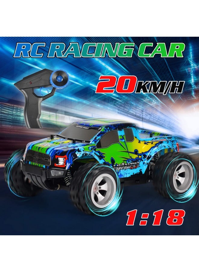 Double E - Ford Raptor F150 Remote Control Car 20Km/H 4Wd Rc Car With Rechargeable Battery Headlights High Speed Off Road Monster Trucks For Boys Girls Kids Green - Image 1
