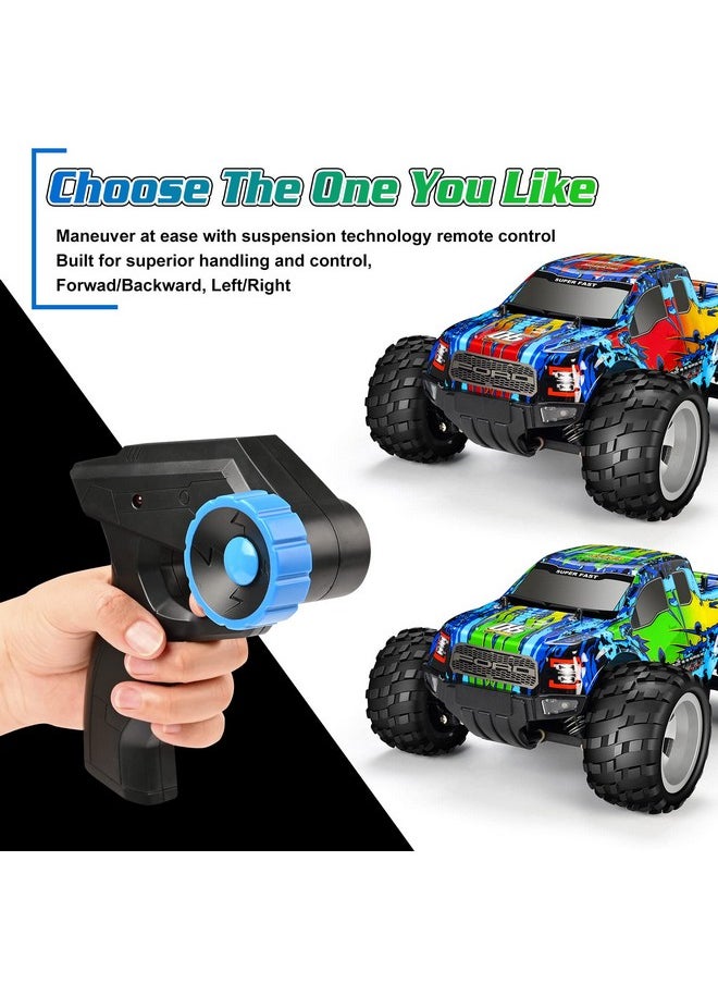 Double E - Ford Raptor F150 Remote Control Car 20Km/H 4Wd Rc Car With Rechargeable Battery Headlights High Speed Off Road Monster Trucks For Boys Girls Kids Green - Image 1