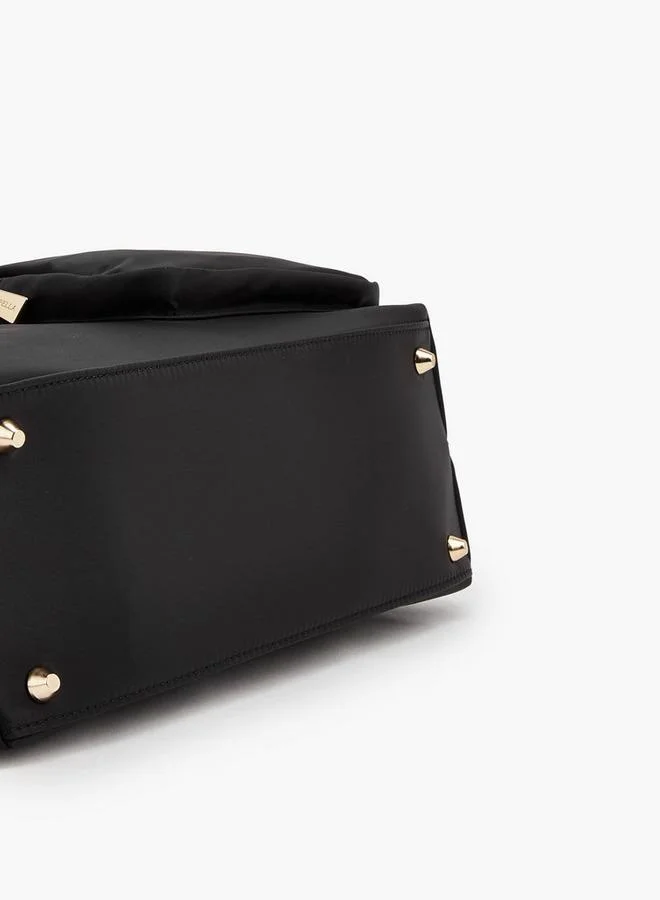 Flora Bella By Shoexpress BLACK Solid Tote Bag With Double Handle for Women | Best Price UAE