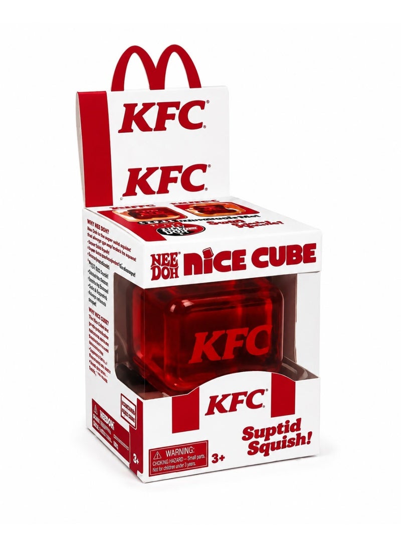 KFC Nice Cube Sensory Fidget Squishy Toy Set Nice Cube Sensory Fidget Squishy Toy, Nee Doh Nice Cube Super Solid Squish Stress Relief Toy | Sensory Gel Cube | Soft Squishy Fidget Toy | Anxiety Relief Desk Toy for Kids & Adults Ages 3+ - Image 1