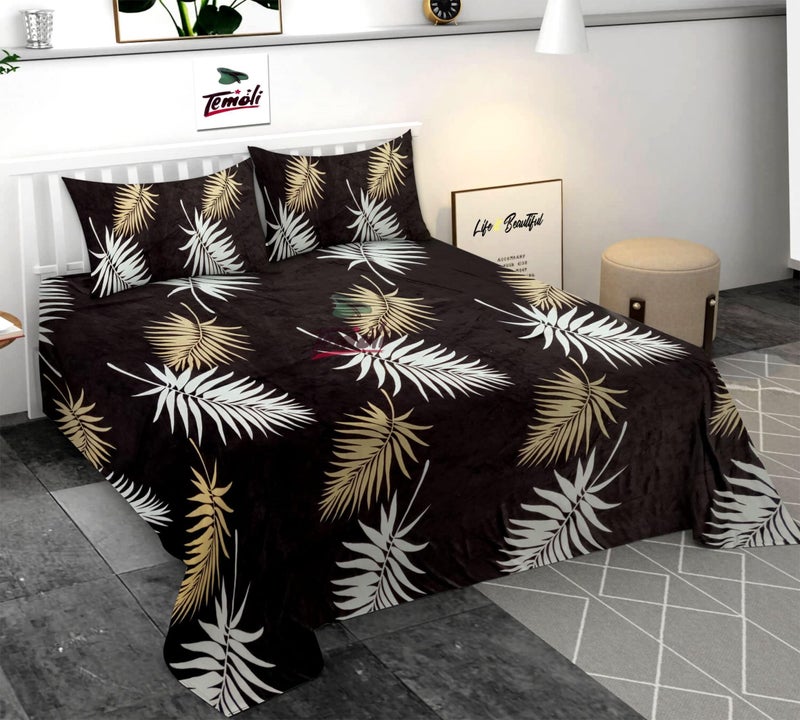 Temoli® King Size Warm bedsheets for Winter, Winter bedsheets for King Size Bed with 2 Pillow Covers. 250X250Cm (Maroon-Check) - Image 5