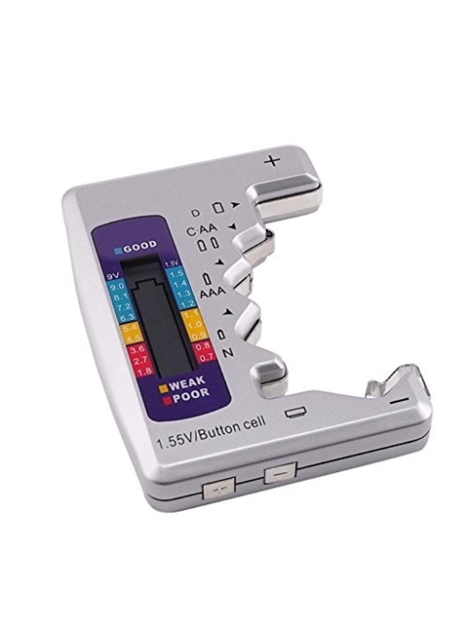 Battery Tester Checker Seven Type of Battery C AA AAA D N 9V (6F22) and 1.55V Batteries - Image 1