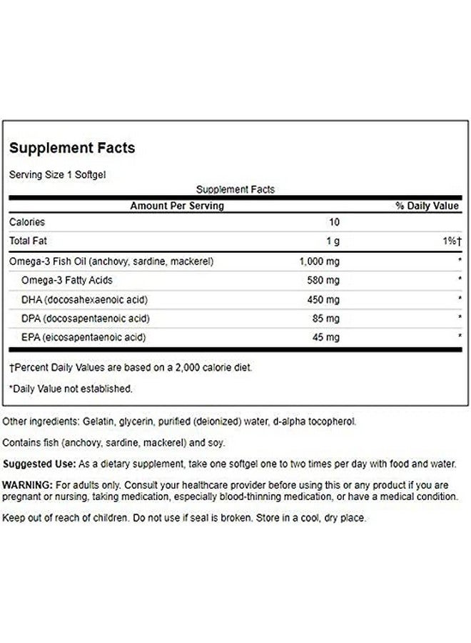 Swanson Super Dpa Fish Oil 1,000 mg 60 Sgels (4 Pack) - Image 3