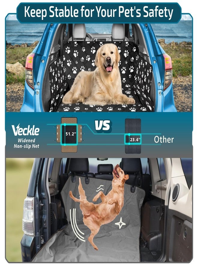Veckle Cargo Liner, SUV Cargo Cover for Dogs with Side Flaps Hammock Water Resistant Nonslip Dog Seat Cover Area Protector Scratchproof for SUVs Sedans Vans, Paw Print - Image 4