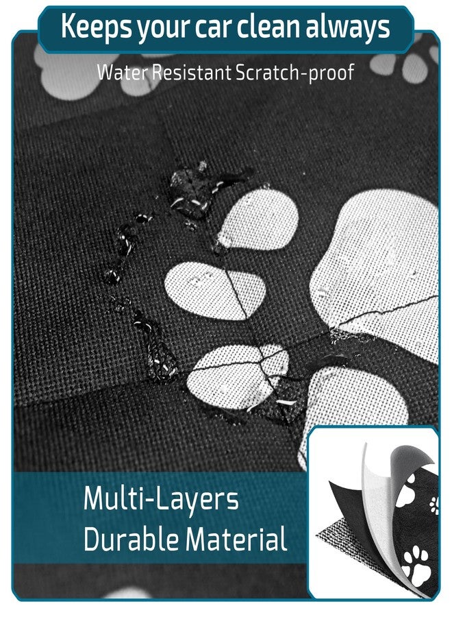 Veckle Cargo Liner, SUV Cargo Cover for Dogs with Side Flaps Hammock Water Resistant Nonslip Dog Seat Cover Area Protector Scratchproof for SUVs Sedans Vans, Paw Print - Image 2