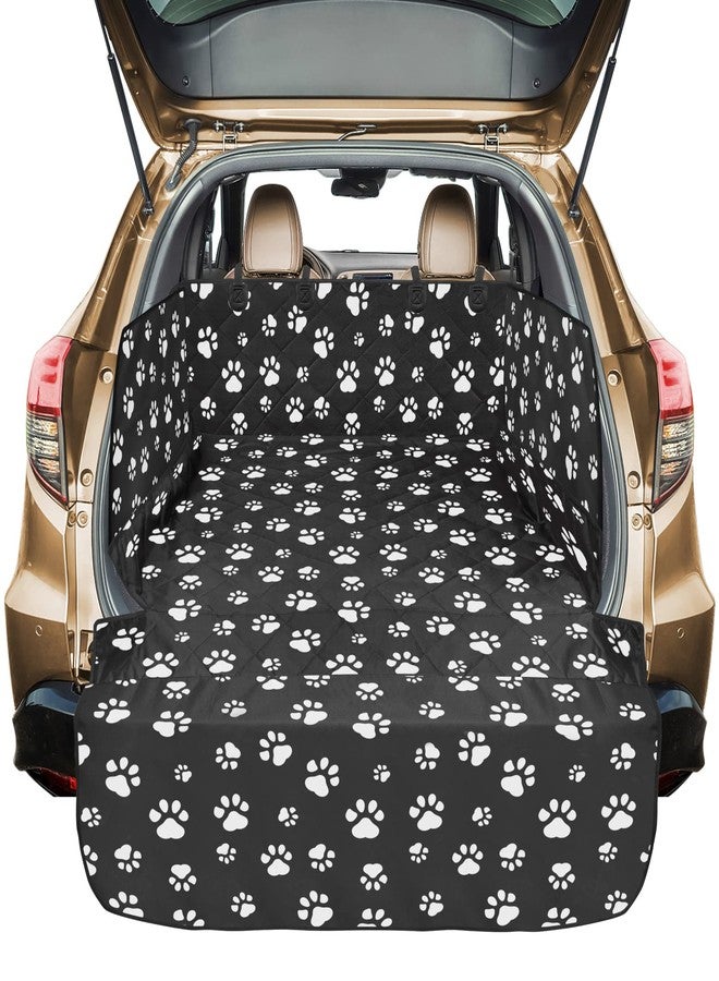 Veckle Cargo Liner, SUV Cargo Cover for Dogs with Side Flaps Hammock Water Resistant Nonslip Dog Seat Cover Area Protector Scratchproof for SUVs Sedans Vans, Paw Print - Image 1