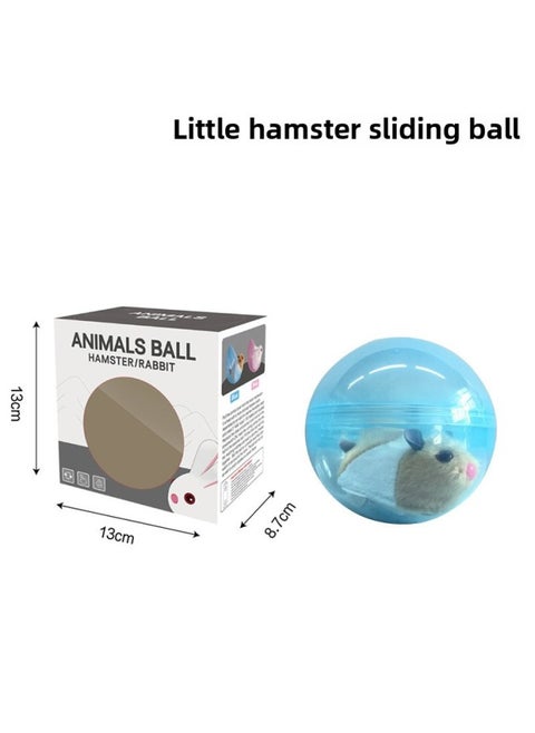 Business Super Electric Plush Animal Hamster Rabbit Rolling Ball Automatic Avoidance Universal Ball Novelty Ideas-Color:Hamster Model For Export