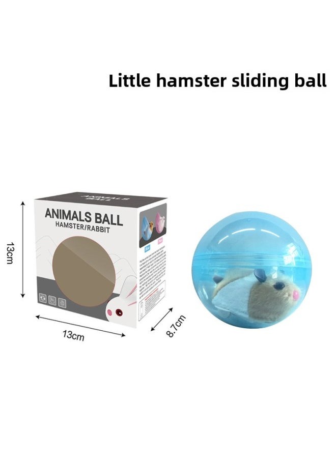 Business Super Electric Plush Animal Hamster Rabbit Rolling Ball Automatic Avoidance Universal Ball Novelty Ideas-Color:Hamster Model For Export