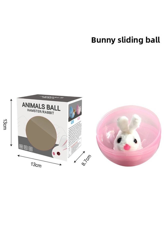 Business Super Electric Plush Animal Hamster Rabbit Rolling Ball Automatic Avoidance Universal Ball Novelty Ideas-Color:Hamster Model For Export