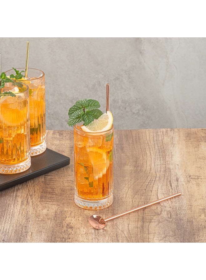 Restaurantware Bar Lux 7.5 Inch Spoon Straws, 2 Food-Grade Reusable Cocktail Straws - Built-In Spoon, Dishwashable, Copper-Plated Stainless Steel Cocktail Spoons, For Drinking And Stirring, - Image 3