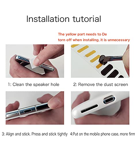 YTT Speaker Mesh Anti Dust Proof Adhesive Sticker Compatible with iPhone Speaker dustproof Sticker (14 Pack) Dust Plugs for iPhone15/14/13/12/12 Pro Max (2pack) - Image 2