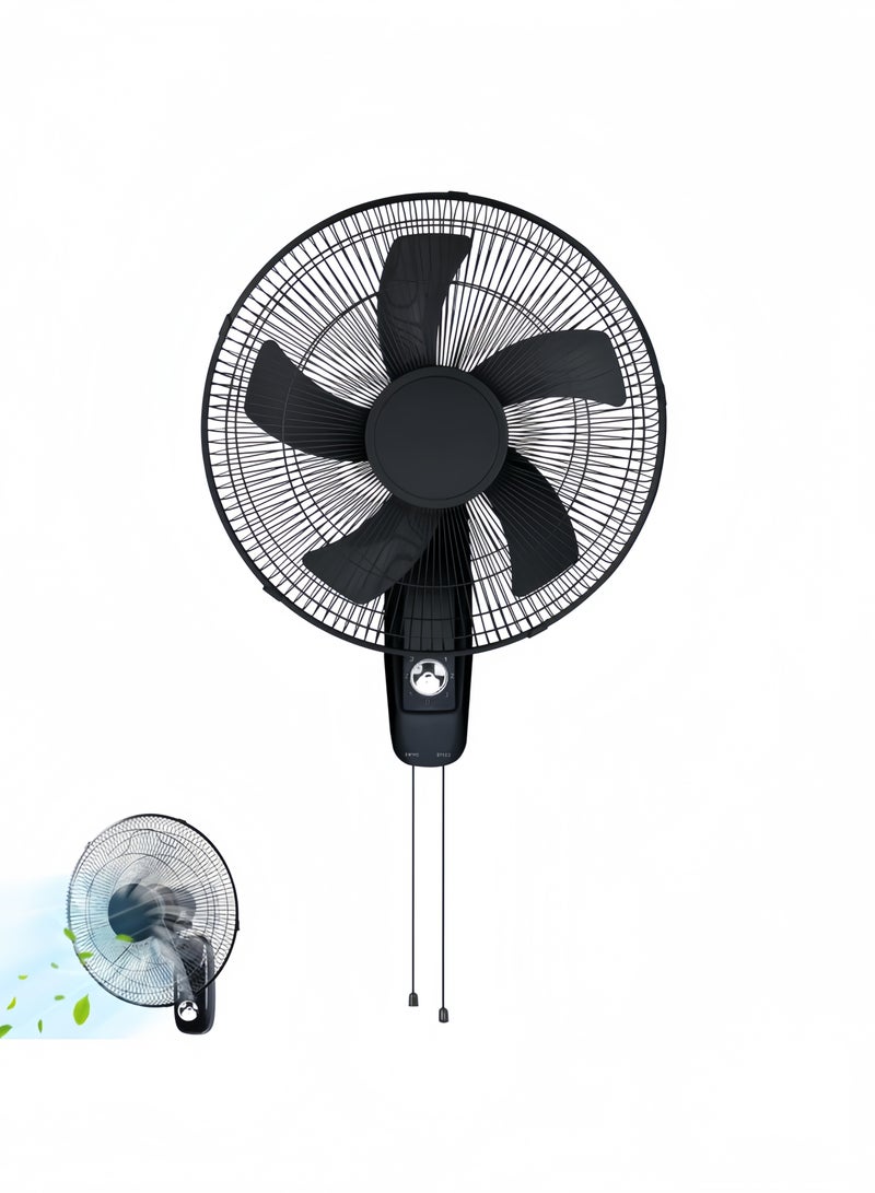 GGEROU Oscillating Wall Mount Fan,16 Inch 4000 CFM Industrial Wall Fan with 5 Blades, 3 Speeds, Adjustable 45° Tilt and 70° Oscillation，Ideal for Home, Bedroom, Gym & Office, Black  - Image 1
