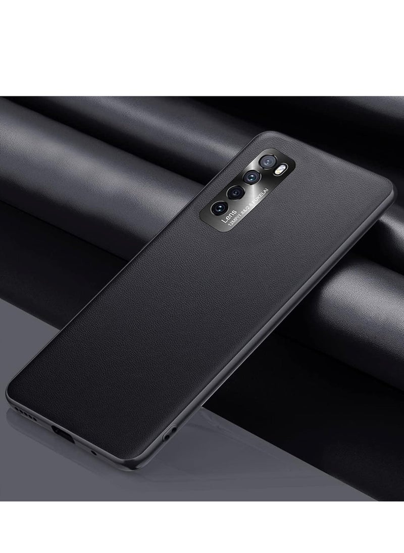 Case for Huawei Nova 7 5G[Not Original], Premium Leather Back Cover Soft TPU Frame Frame Bumper Protective Durable Case [Camera Protector] [Ultra Slim] (Huawei Nova 7 5G, Black) - pzsku/ZD29D8120F0ADA9AE1683Z/45/_/1702344115/7558cb2c-72a5-4d15-9453-f6d2ed5e437b