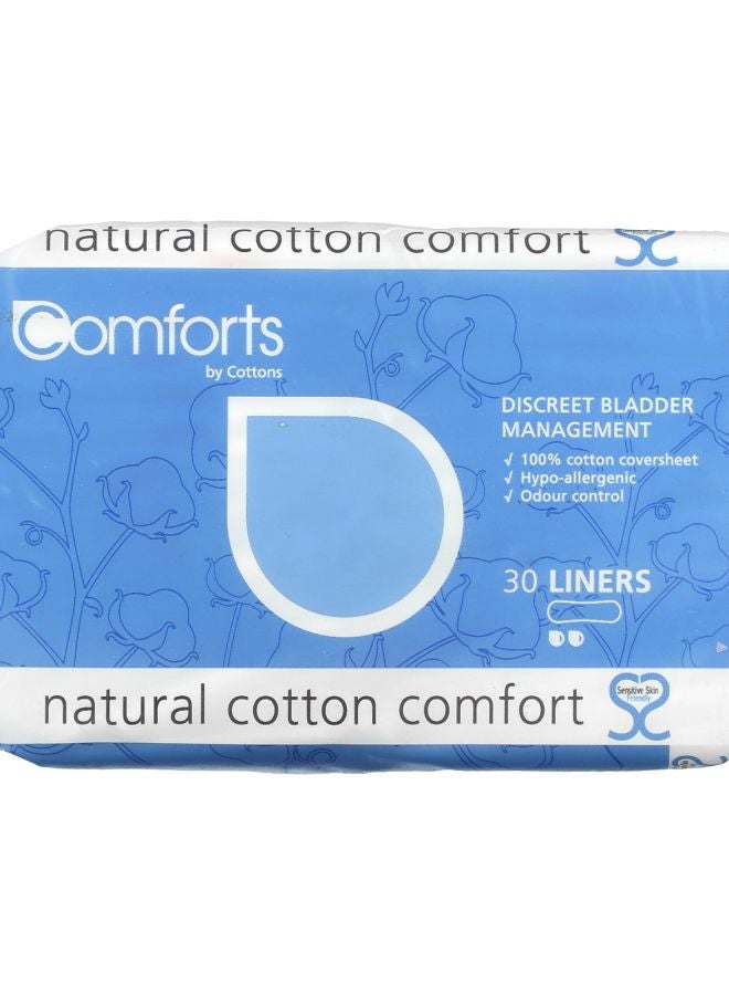 Natural Cotton Comfort Liners 30 Liners