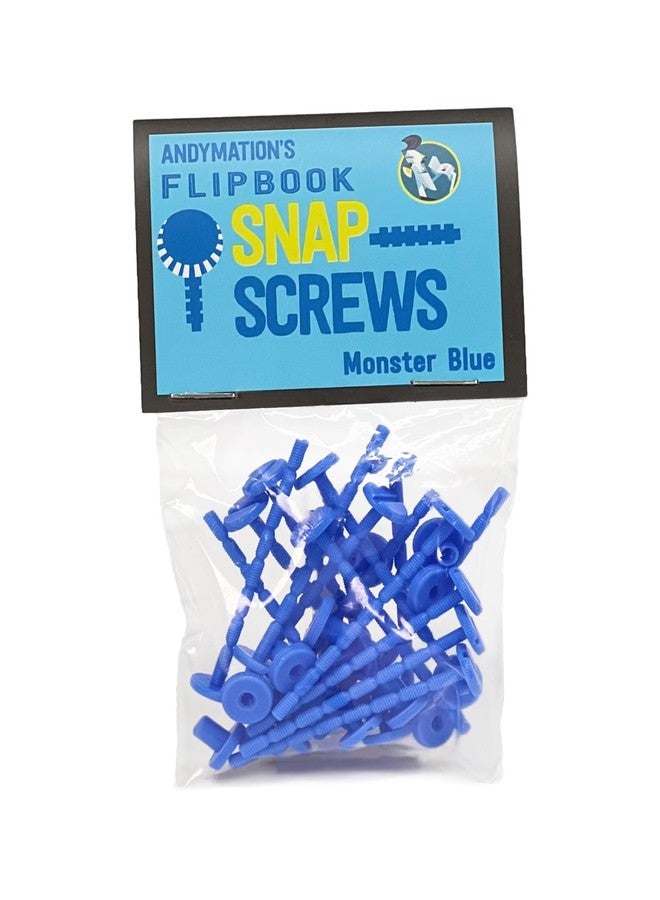 Andymation Snap Screws Blue for Binding Animated flipbooks Together - Image 1