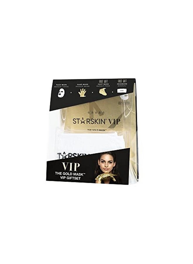 STARSKIN Vip The Gold Mask Giftset Highend Gift Complete Collection Includes Hand Foot And Face Masks Headband  - Image 1